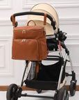 - Luxury Vegan Leather Diaper Bag - Multifunctional and Stylish Baby Stork Diaper Wet Bags