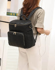- Luxury Vegan Leather Diaper Bag - Multifunctional and Stylish Baby Stork Diaper Wet Bags