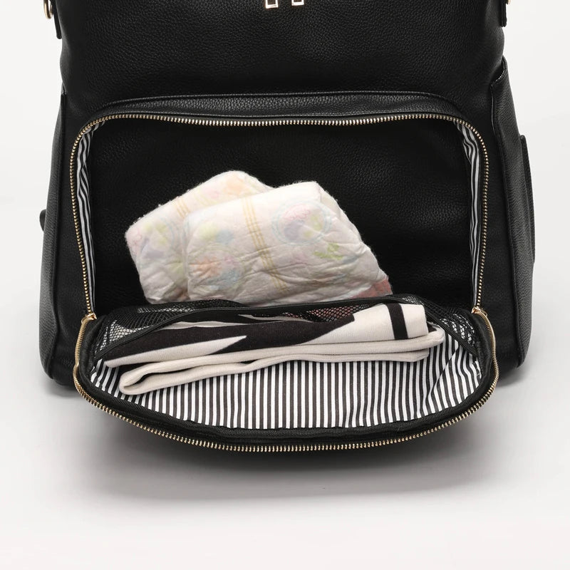 - Luxury Vegan Leather Diaper Bag - Multifunctional and Stylish Baby Stork Diaper Wet Bags