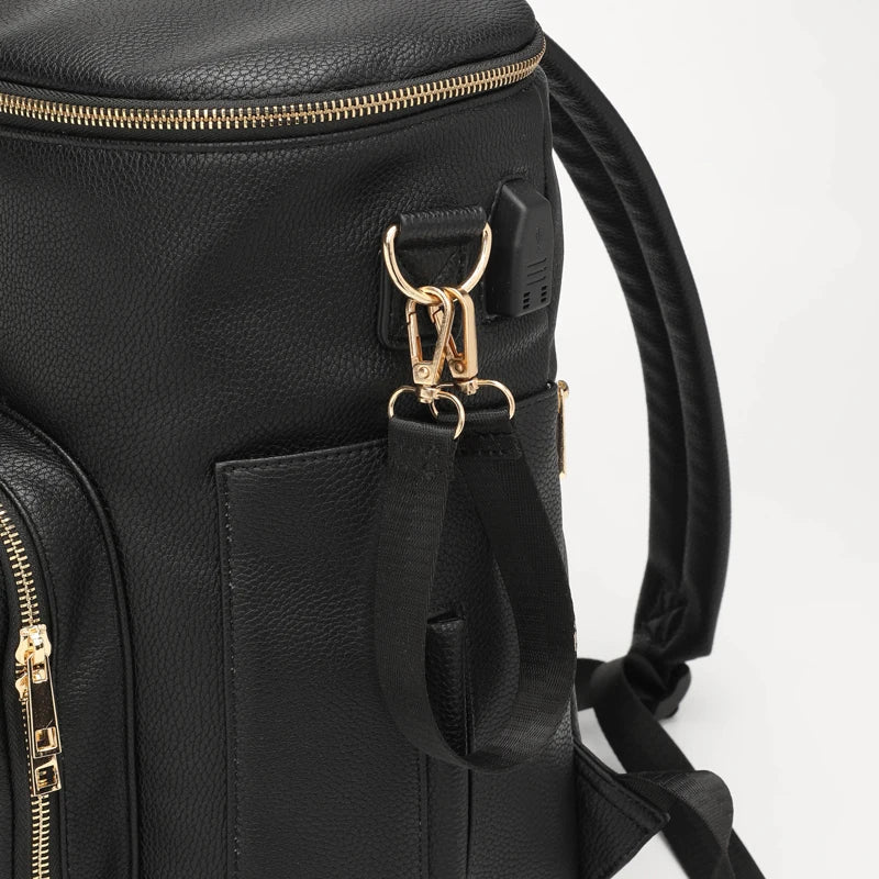 - Luxury Vegan Leather Diaper Bag - Multifunctional and Stylish Baby Stork Diaper Wet Bags