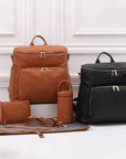 - Luxury Vegan Leather Diaper Bag - Multifunctional and Stylish Baby Stork Diaper Wet Bags