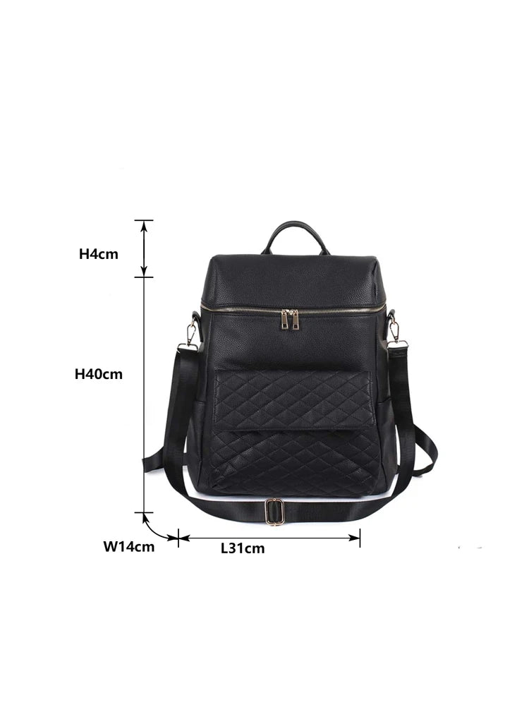 - Luxury Vegan Leather Diaper Bag - Quilted Design with large capacity and accessories. Baby Stork Diaper Wet Bags