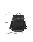 - Luxury Vegan Leather Diaper Bag - Quilted Design with large capacity and accessories. Baby Stork Diaper Wet Bags