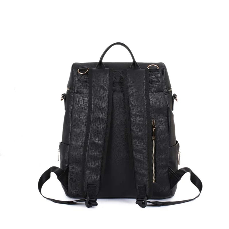 - Luxury Vegan Leather Diaper Bag - Quilted Design with large capacity and accessories. Baby Stork Diaper Wet Bags