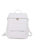 - Luxury Vegan Leather Diaper Bag - Quilted Design with large capacity and accessories. Baby Stork Diaper Wet Bags