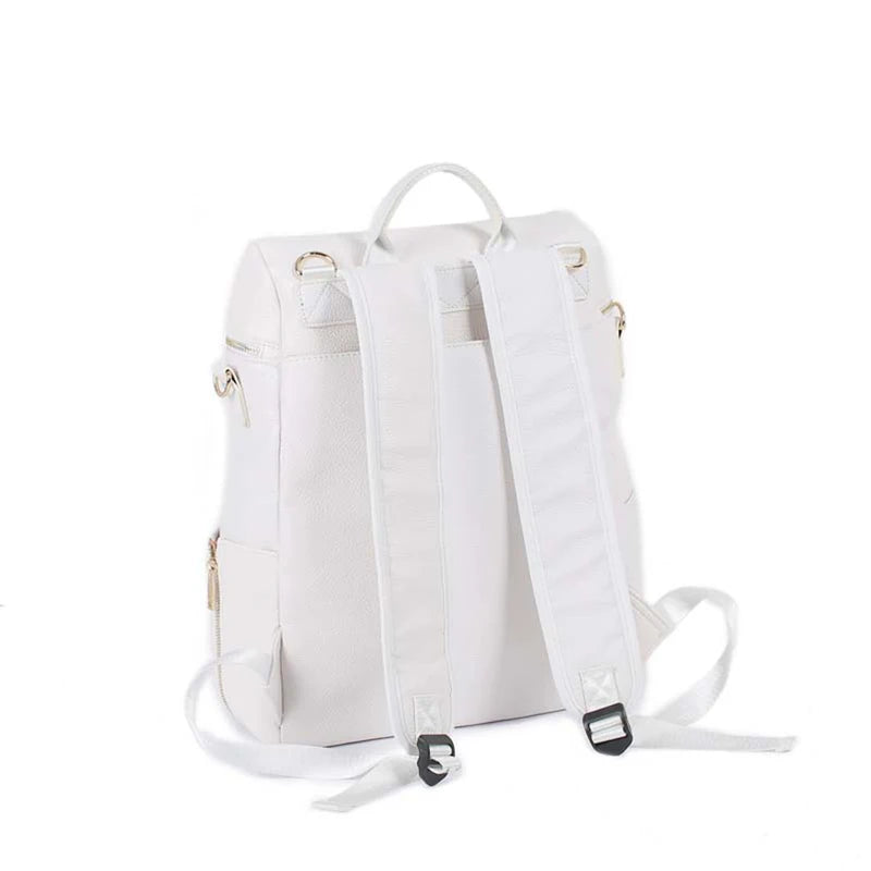 - Luxury Vegan Leather Diaper Bag - Quilted Design with large capacity and accessories. Baby Stork Diaper Wet Bags