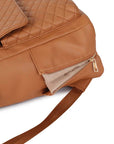 - Luxury Vegan Leather Diaper Bag - Quilted Design with large capacity and accessories. Baby Stork Diaper Wet Bags