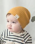 Mustard 0-2Y - Modern Baby Knitted Beanie Hat for Newborns and Toddlers Baby Stork
