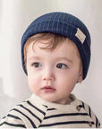 Navy 0-2Y - Modern Baby Knitted Beanie Hat for Newborns and Toddlers Baby Stork