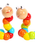 - Montessori Wooden Caterpillar Toy - Early Learning for Toddlers Baby Stork Baby & Kids > Toys