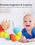 - Montessori Wooden Caterpillar Toy - Early Learning for Toddlers Baby Stork Baby & Kids > Toys