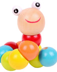 Style 2 - Montessori Wooden Caterpillar Toy - Early Learning for Toddlers Baby Stork Baby & Kids > Toys