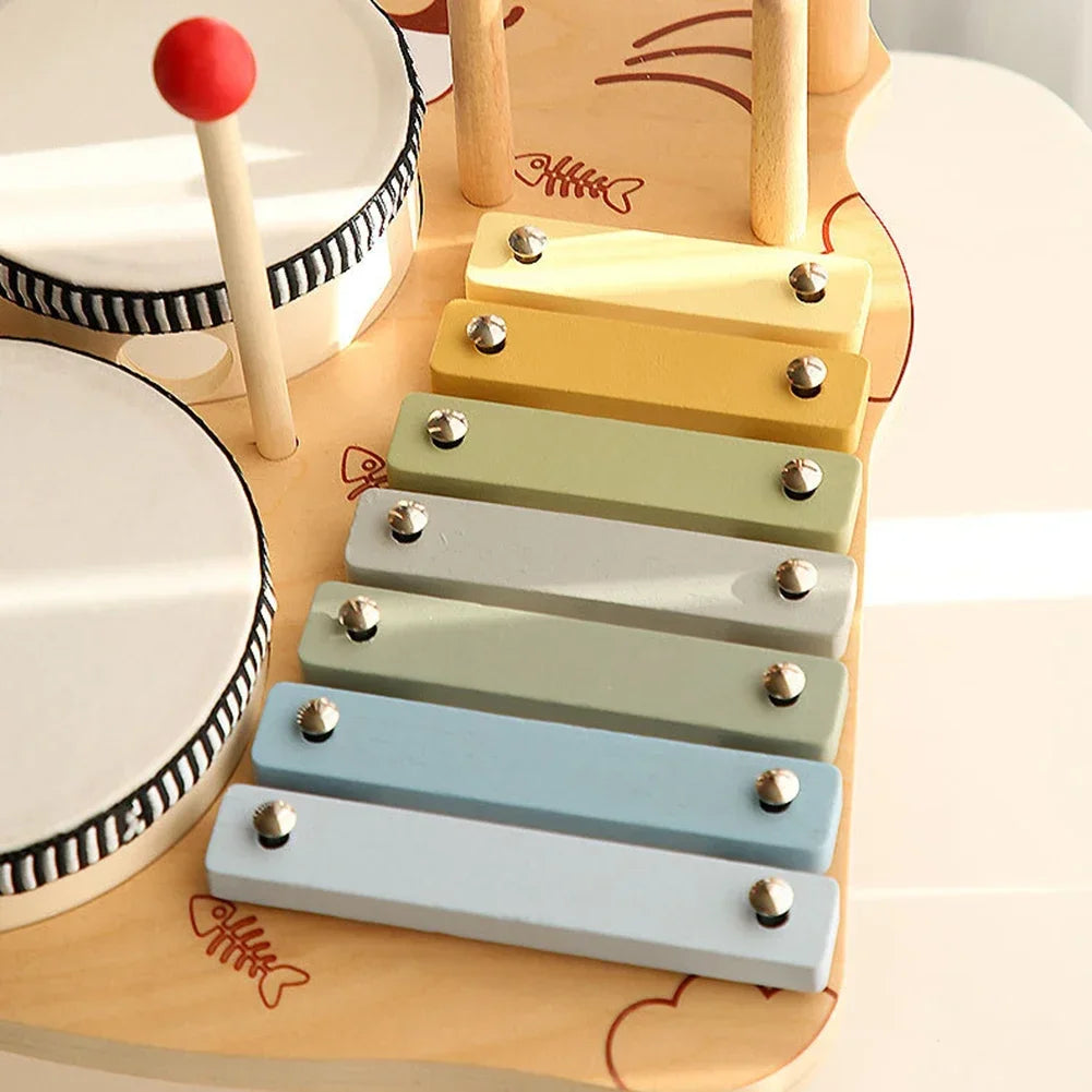 - My First Drum, Xylophone, and Percussion Set Baby Stork Musical Toy