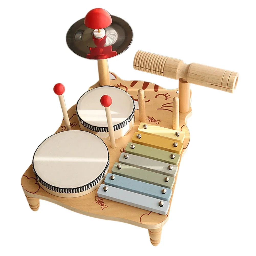 - My First Drum, Xylophone, and Percussion Set Baby Stork Musical Toy
