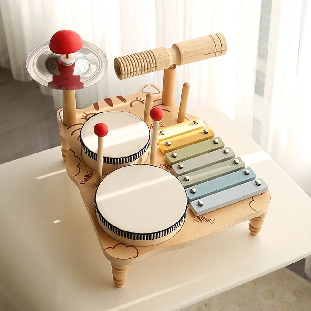 - My First Drum, Xylophone, and Percussion Set Baby Stork Musical Toy