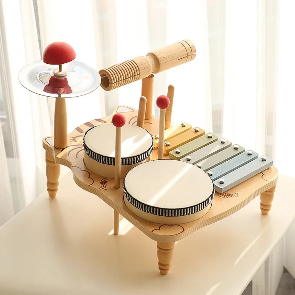 Multicolor - My First Drum, Xylophone, and Percussion Set Baby Stork Musical Toy