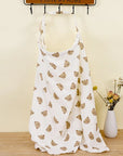 - Muslin Cotton Nursing Cover - Breathable Breastfeeding Apron Baby Stork Nursing & Feeding