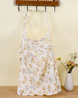 flowers - Muslin Cotton Nursing Cover - Breathable Breastfeeding Apron Baby Stork Nursing & Feeding