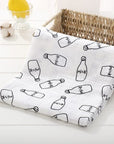 - Organic Cotton Swaddle - Milk Bottle Storkke Swaddling & Receiving Blankets