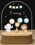 - Personalised Acrylic LED Night Light - Birthday Animals Baby Stork Night Light