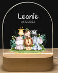 - Personalised Acrylic LED Night Light - Jungle Friends Baby Stork Night Light
