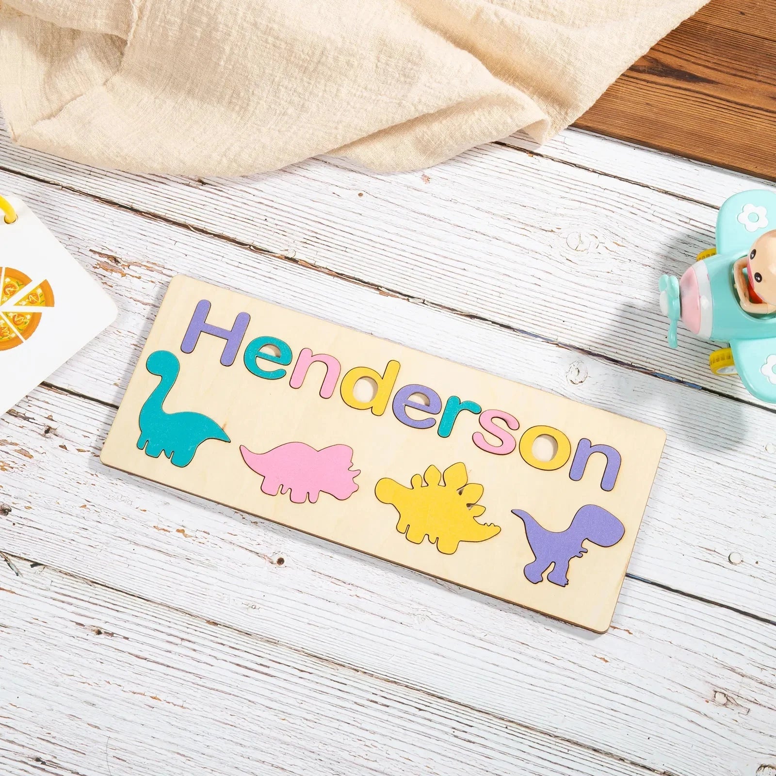 Style 2 - Personalised Name Puzzle 2 Baby Stork Puzzles