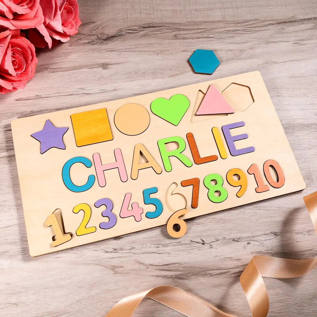 Style 4 - Personalised Name Puzzle 2 Baby Stork Puzzles