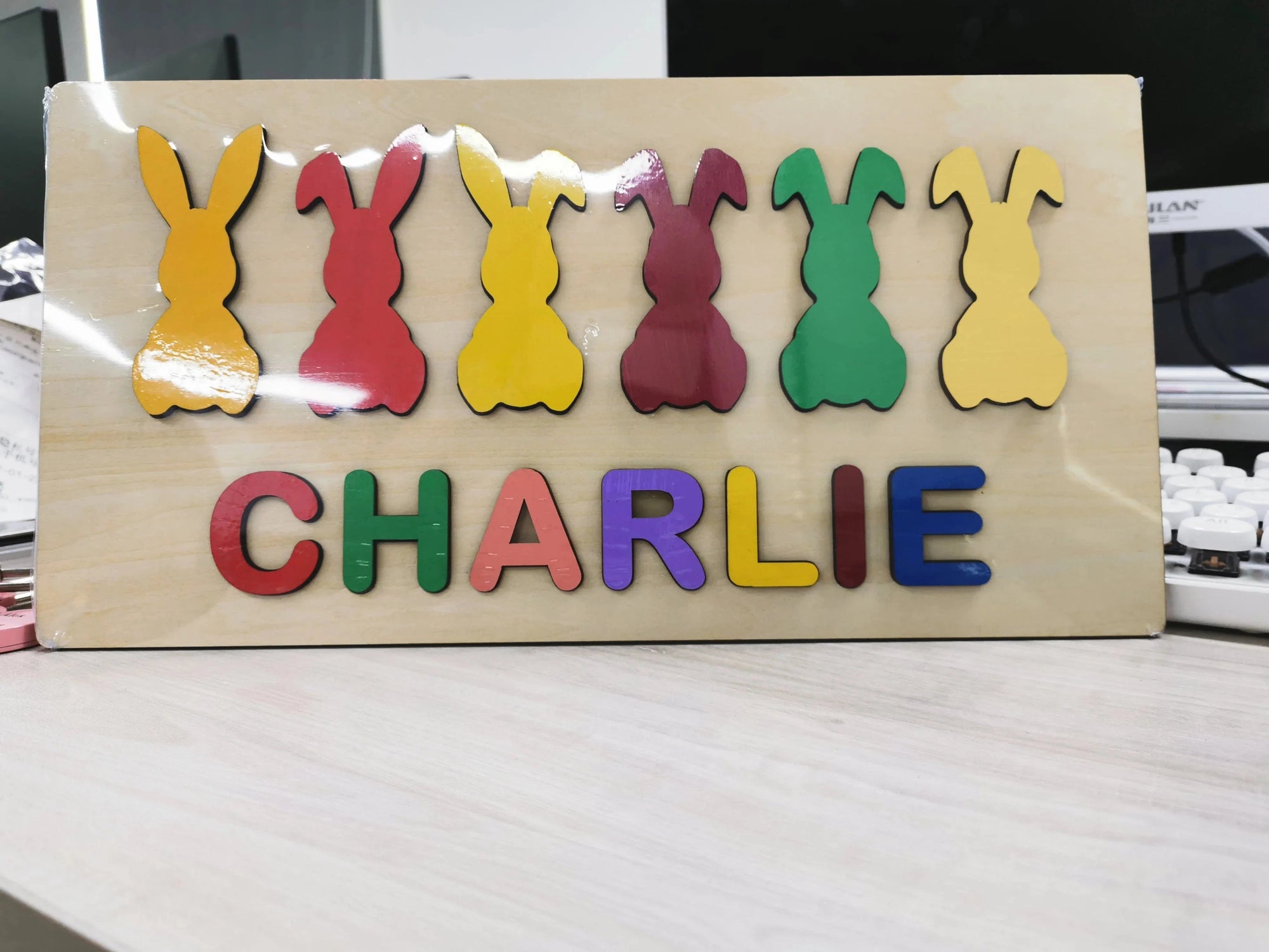 Style 5 - Personalised Name Puzzle 2 Baby Stork Puzzles