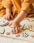 - Custom Personalised Name Puzzle - Educational Wooden Toy Baby Stork Puzzles