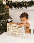 - Custom Personalised Name Puzzle - Educational Wooden Toy Baby Stork Puzzles