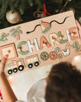 - Custom Personalised Name Puzzle - Educational Wooden Toy Baby Stork Puzzles