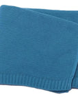Sea Blue - Personalised Soft Knit Blanket Baby Stork Swaddling & Receiving Blankets