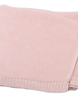 Light Pink - Personalised Soft Knit Blanket Baby Stork Swaddling & Receiving Blankets