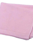 Pink - Personalised Soft Knit Blanket Baby Stork Swaddling & Receiving Blankets