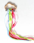 Colourful - Rainbow Ribbon Ring Sensory Toy - Natural Wooden Teether for Babies Baby Stork