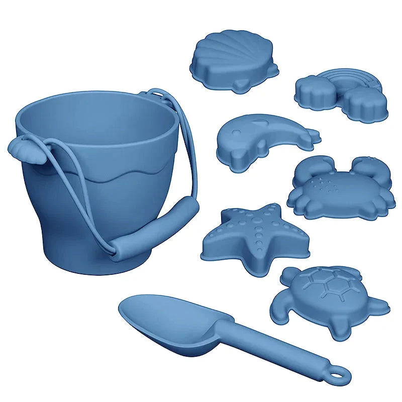 Sea Blue - Silicone Beach Buckets - Multiple Colours Storkke Beach & Sand Toys