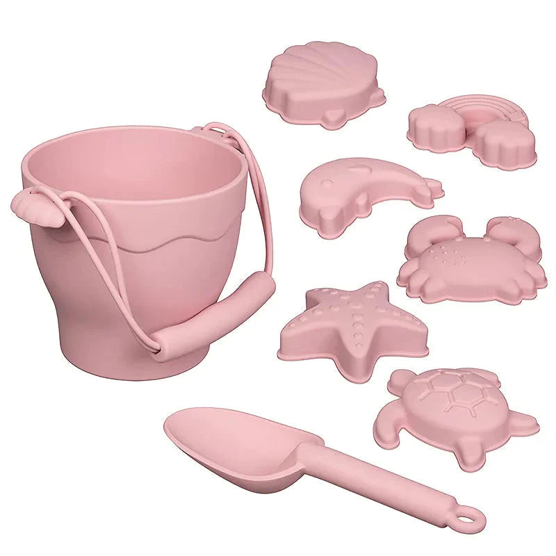 Light Pink - Silicone Beach Buckets - Multiple Colours Storkke Beach & Sand Toys
