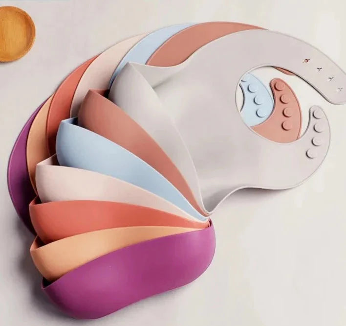 - Silicone Catch-All Bib – BPA-Free Adjustable Baby Feeding Bib | Baby Stork Storkke Bibs