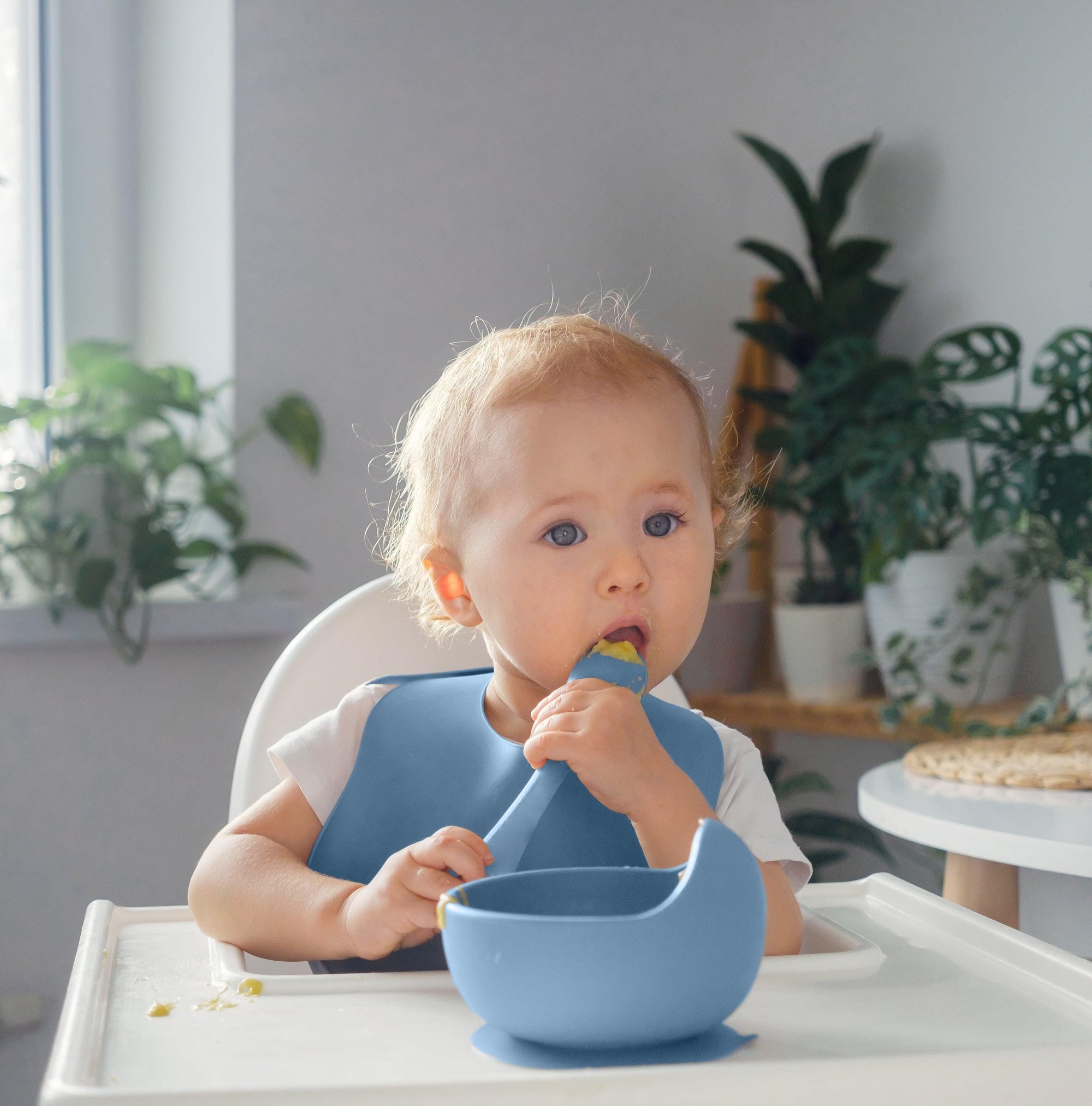 - Silicone Catch-All Bib – BPA-Free Adjustable Baby Feeding Bib | Baby Stork Storkke Bibs