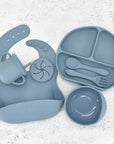 Sea Blue - Silicone Feeding Set - Multiple Colours Baby Stork Baby & Toddler Food