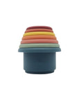 Sea Blue - Silicone Stacker Cups - Multiple Colours Storkke Sorting & Stacking Toys
