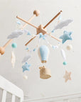 - Skyward Dreams Hot Air Balloon Mobile - Blue Baby Stork Baby Mobile