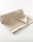 Caramel - Soft Knit Anchor Blanket Storkke Swaddling & Receiving Blankets