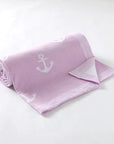 Lilac - Soft Knit Anchor Blanket Storkke Swaddling & Receiving Blankets