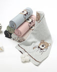 - Soft Knit Bear Blanket Baby Stork Swaddling & Receiving Blankets