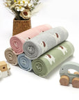 - Soft Knit Elephant Blanket Baby Stork Swaddling & Receiving Blankets