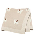 Caramel - Soft Knit Elephant Blanket Baby Stork Swaddling & Receiving Blankets