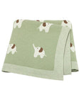 Light Green - Soft Knit Elephant Blanket Baby Stork Swaddling & Receiving Blankets