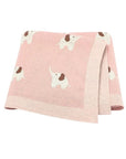 Light Pink - Soft Knit Elephant Blanket Baby Stork Swaddling & Receiving Blankets