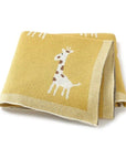 Yellow - Soft Knit Griaffe Blanket Storkke Swaddling & Receiving Blankets
